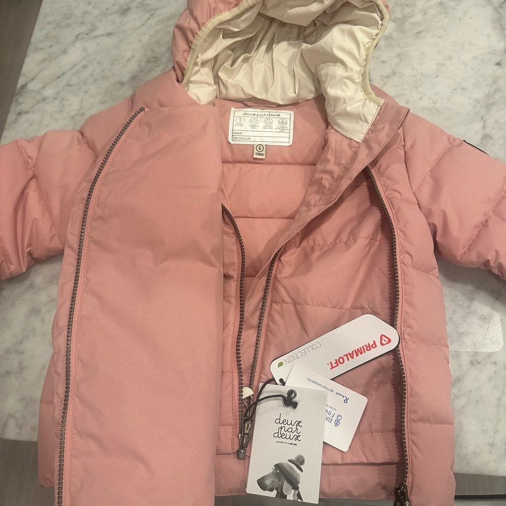 Deux par Deux Rose Pink Puffer Jacket NWT
